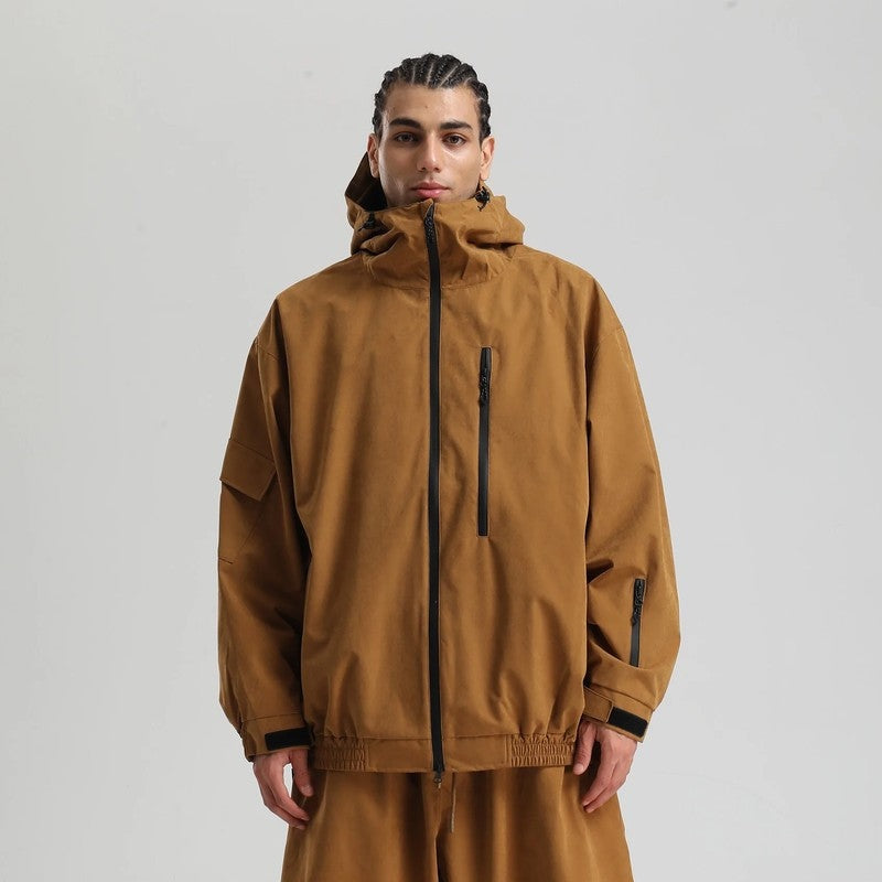 Kavrin Oversized Hooded Windbreaker Jacket