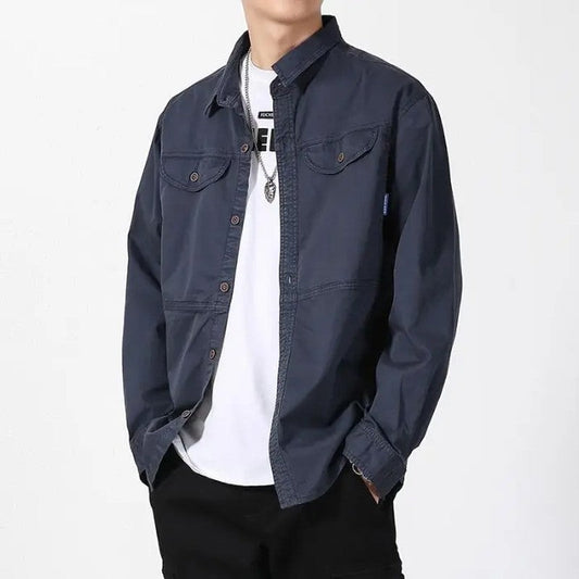 Lars Men's Relaxed Cotton Button-Up Shirt