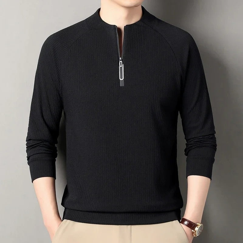 Laurent Textured Quarter Zip Pullover