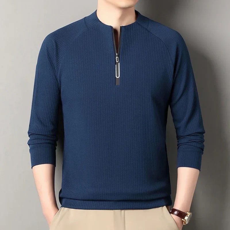 Laurent Textured Quarter Zip Pullover