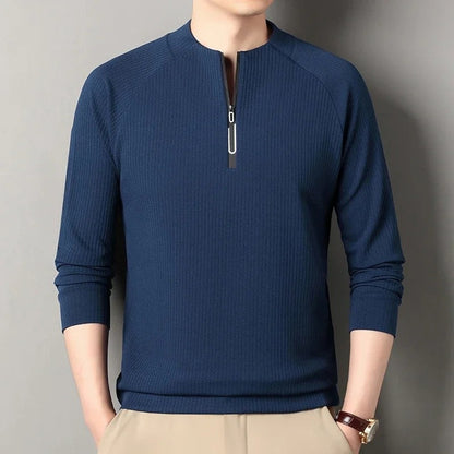 Laurent Textured Quarter Zip Pullover