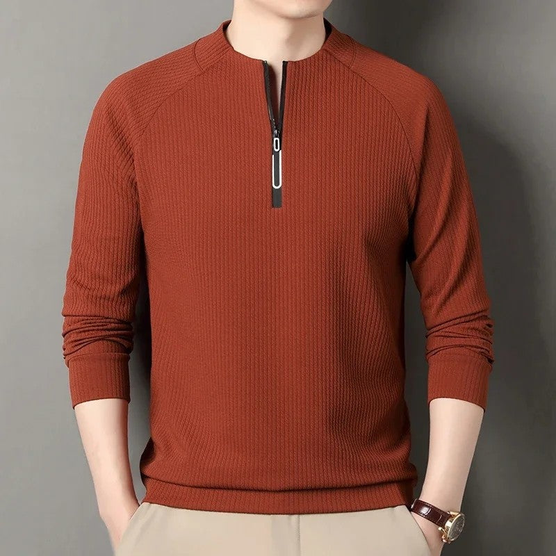 Laurent Textured Quarter Zip Pullover