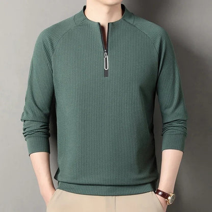 Laurent Textured Quarter Zip Pullover