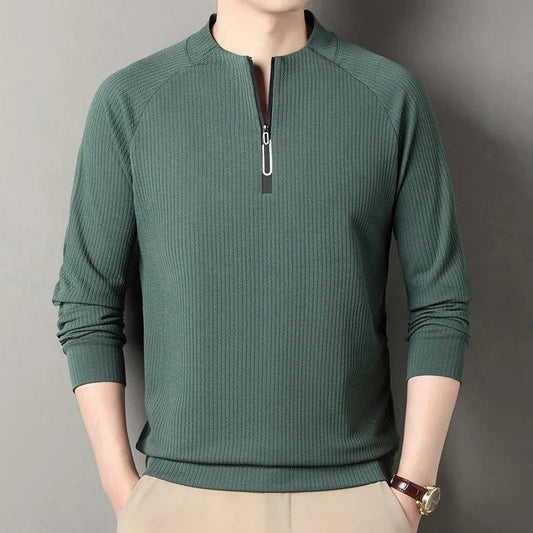 Laurent Textured Quarter Zip Pullover