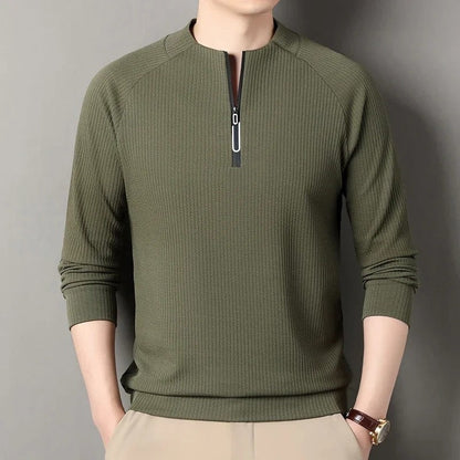Laurent Textured Quarter Zip Pullover