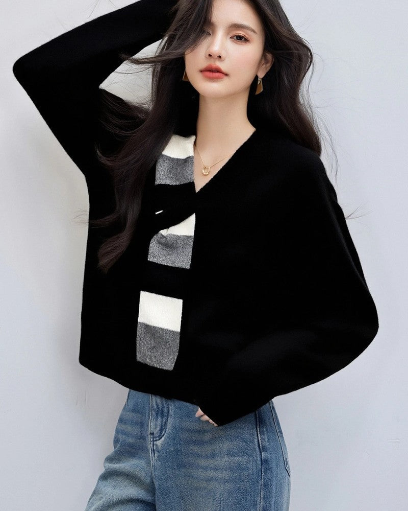 Liana Women's Relaxed Knit Scarf Sweater
