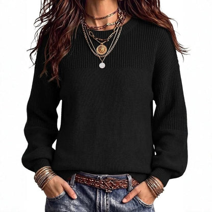 Lina Women's Relaxed Textured Knit Sweater