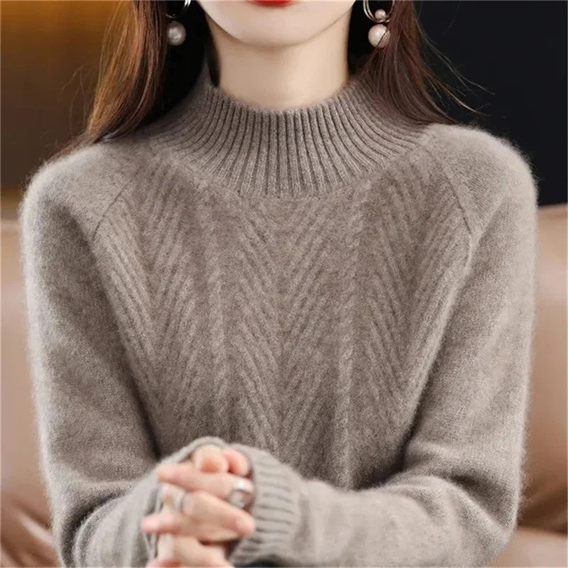 Lirene Soft Knit Mock Neck Sweater