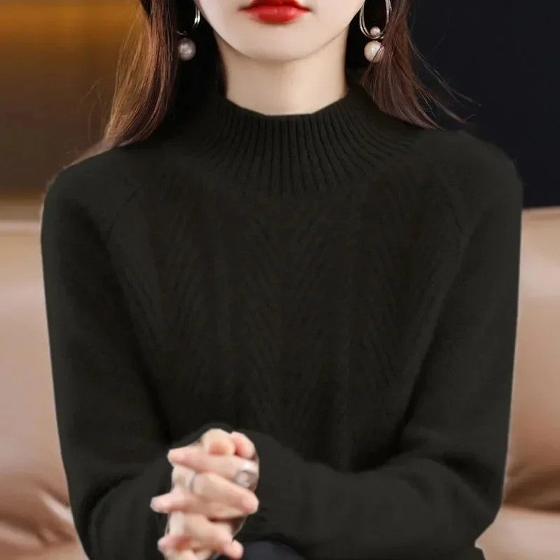 Lirene Soft Knit Mock Neck Sweater