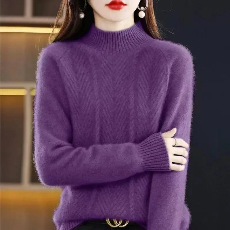 Lirene Soft Knit Mock Neck Sweater