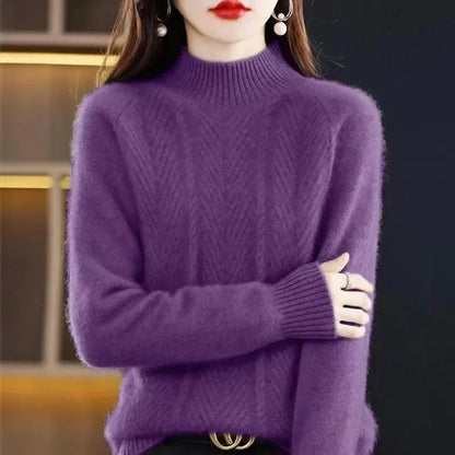 Lirene Soft Knit Mock Neck Sweater