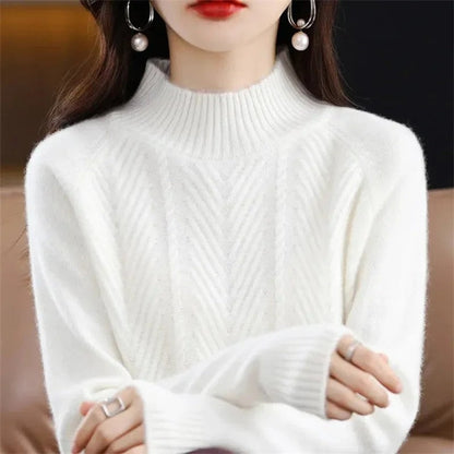 Lirene Soft Knit Mock Neck Sweater