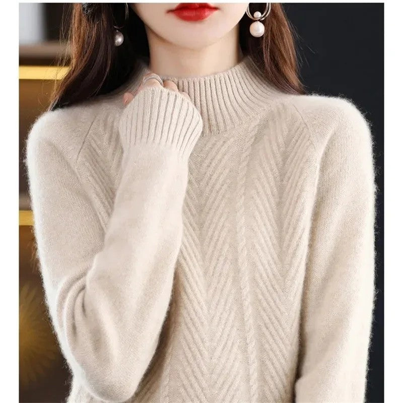 Lirene Soft Knit Mock Neck Sweater