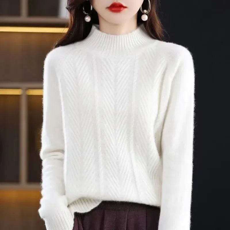 Lirene Soft Knit Mock Neck Sweater