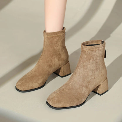 Lunari Block Heel Ankle Boots