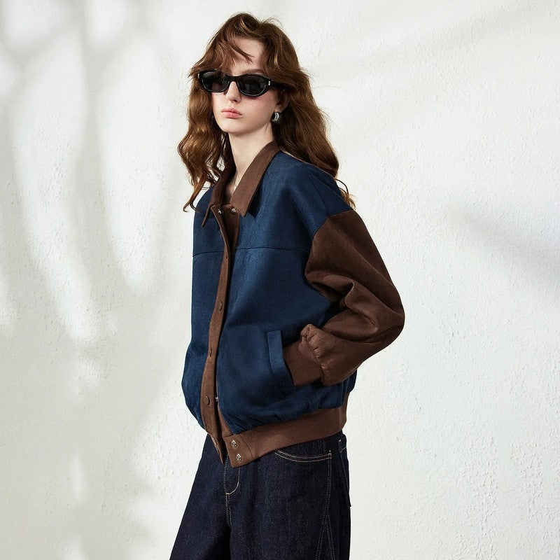 Lunari Colorblock Wool Bomber Jacket