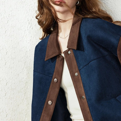 Lunari Colorblock Wool Bomber Jacket