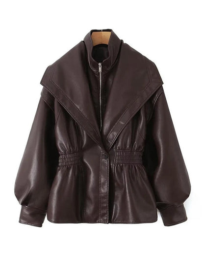 Lunari Relaxed Faux Leather Jacket