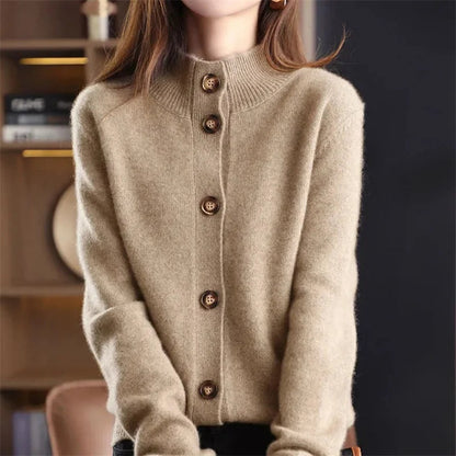 Lunaro Relaxed Knit Button-Up Cardigan