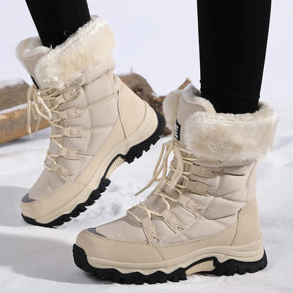 Luniva Quilted Faux Fur Winter Boots