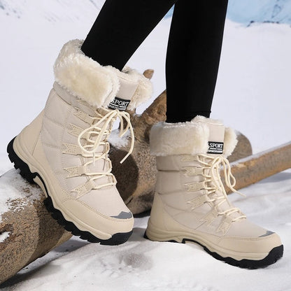 Luniva Quilted Faux Fur Winter Boots