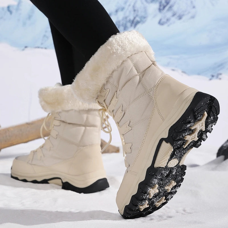 Luniva Quilted Faux Fur Winter Boots