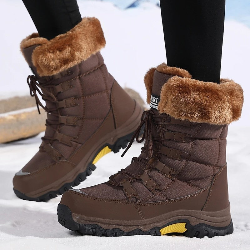Luniva Quilted Faux Fur Winter Boots