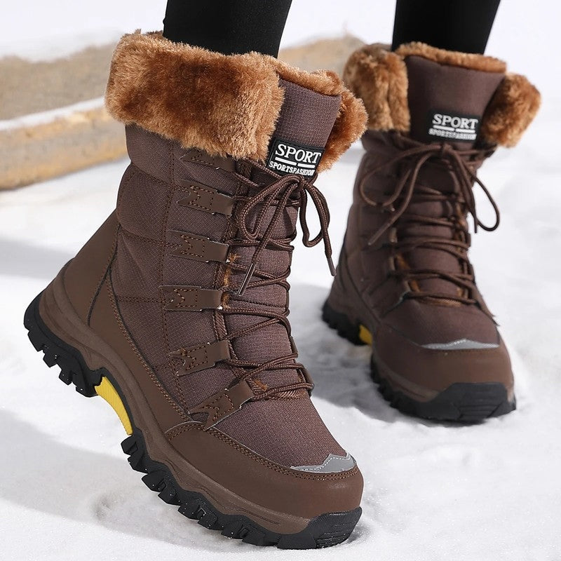 Luniva Quilted Faux Fur Winter Boots