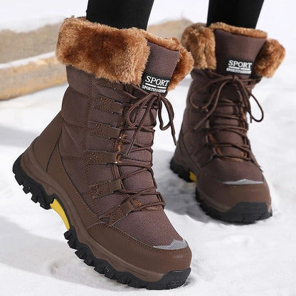 Luniva Quilted Faux Fur Winter Boots