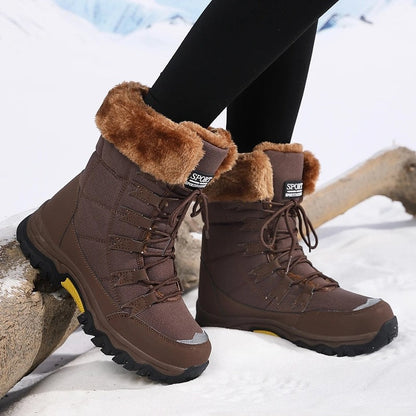 Luniva Quilted Faux Fur Winter Boots