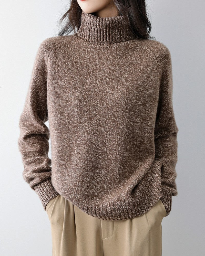 Marelda Relaxed Knit Turtleneck Sweater
