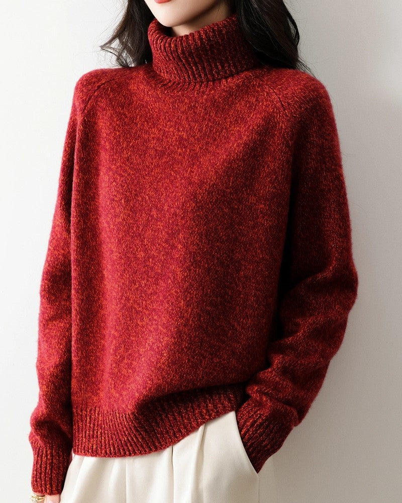 Marelda Relaxed Knit Turtleneck Sweater