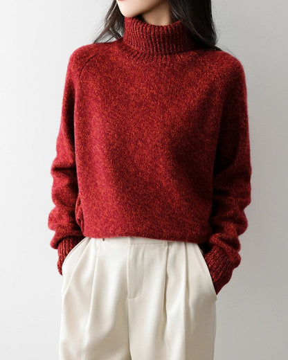 Marelda Relaxed Knit Turtleneck Sweater