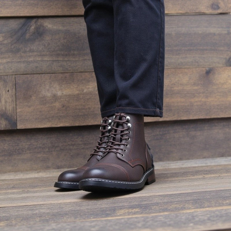 Marevik Rugged Lace-Up Ankle Boots