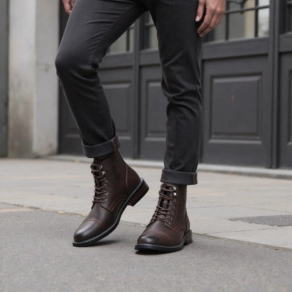 Marevik Rugged Lace-Up Ankle Boots