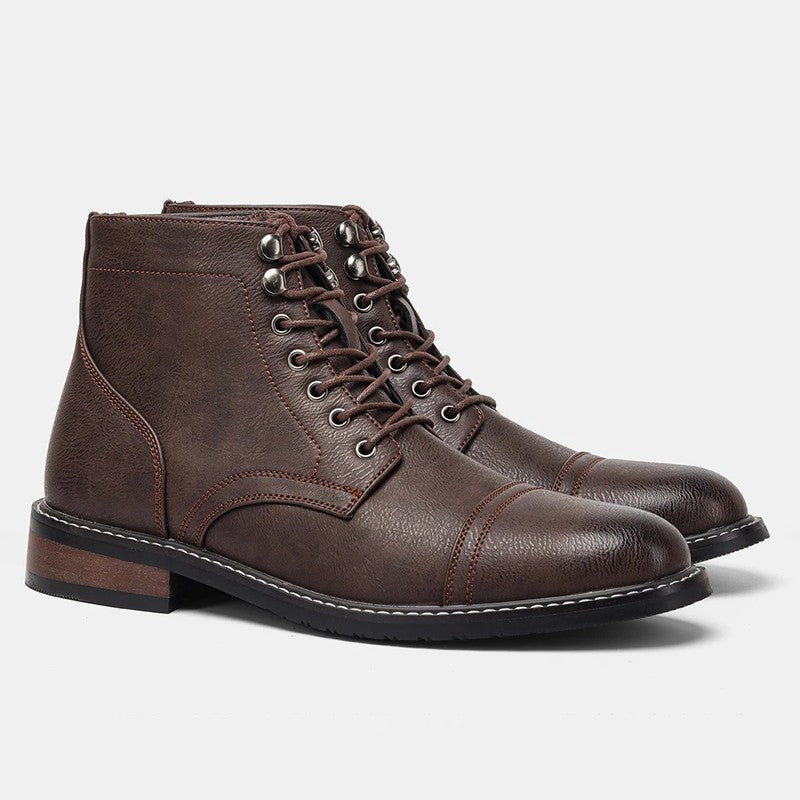 Marevik Rugged Lace-Up Ankle Boots