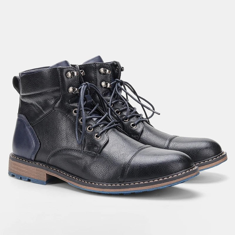 Marevik Rugged Lace-Up Ankle Boots