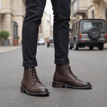 Marevik Rugged Lace-Up Ankle Boots