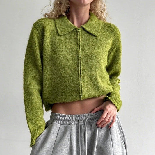 Margot Relaxed Cropped Knit Cardigan