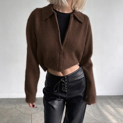 Margot Relaxed Cropped Knit Cardigan