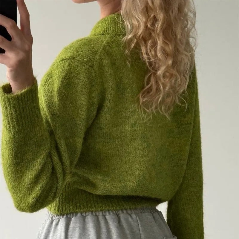 Margot Relaxed Cropped Knit Cardigan