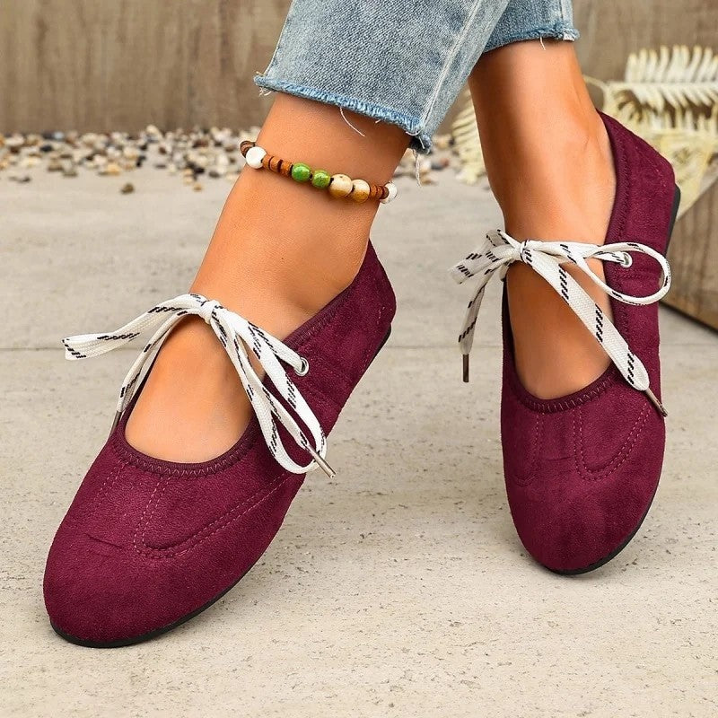 Maria Women's Lace-Up Ballet Flats