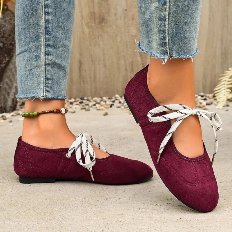 Maria Women's Lace-Up Ballet Flats