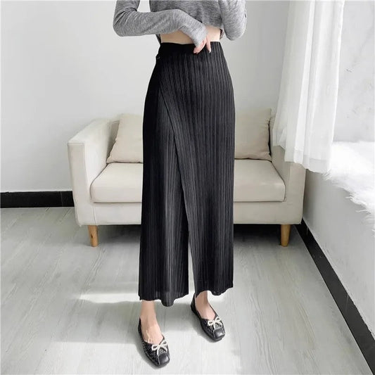 Marlowe Pleated Wide-Leg Lounge Pants