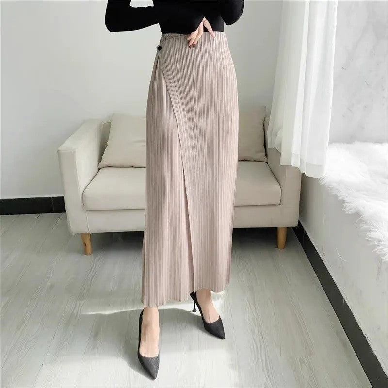 Marlowe Pleated Wide-Leg Lounge Pants