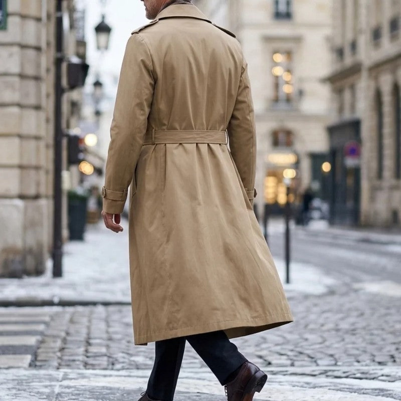 Marsten Double-Breasted Long Trench Coat