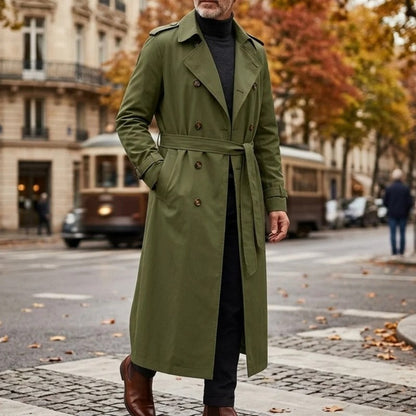 Marsten Double-Breasted Long Trench Coat