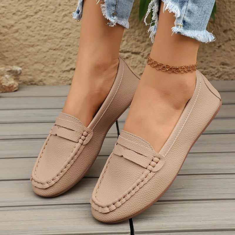 Martha Women's Textured Flexible Penny Loafer