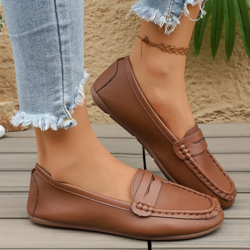 Martha Women's Textured Flexible Penny Loafer