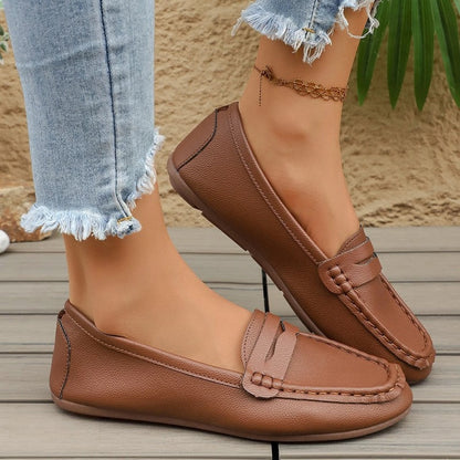 Martha Women's Textured Flexible Penny Loafer